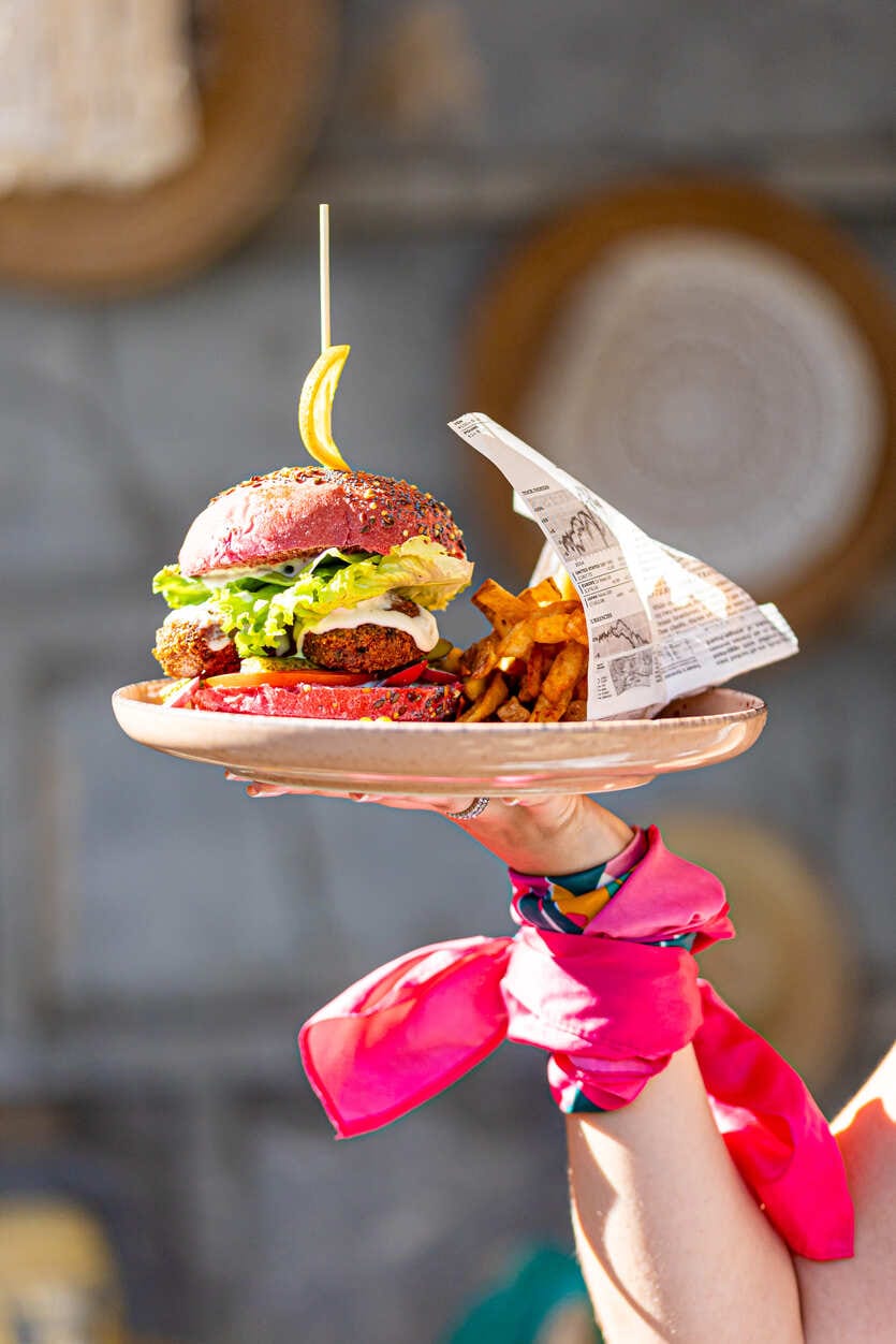 Burger végétarien maison - Le Seven Grenoble